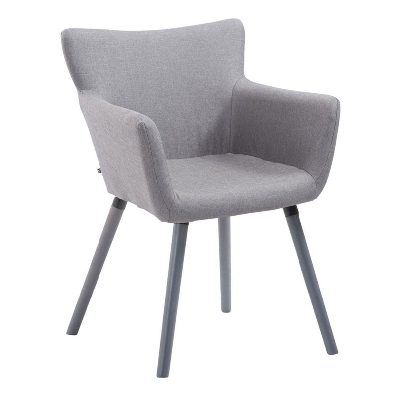 Silla de Confidente NIAGARA TELA, Patas Grises, Negro
