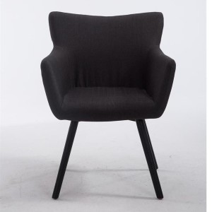Silla de Confidente NIAGARA TELA, Patas Negras, Negro