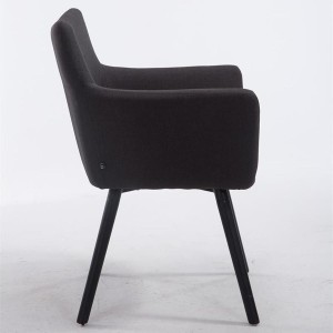 Silla de Confidente NIAGARA TELA, Patas Negras, Negro