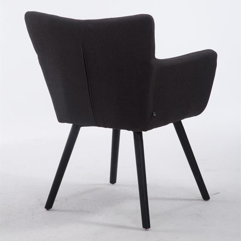 Silla de Confidente NIAGARA TELA, Patas Negras, Negro