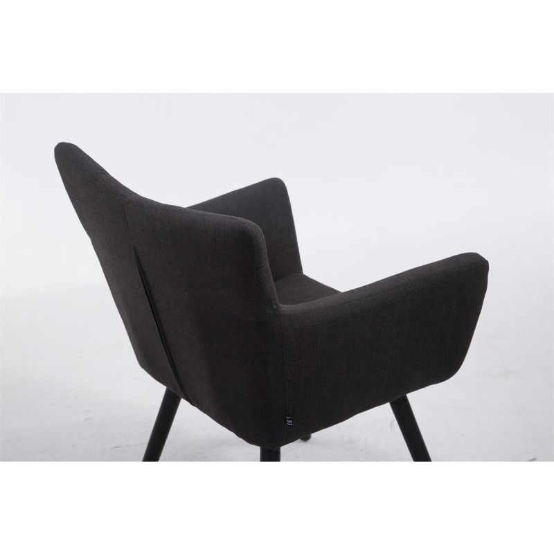 Silla de Confidente NIAGARA TELA, Patas Negras, Negro