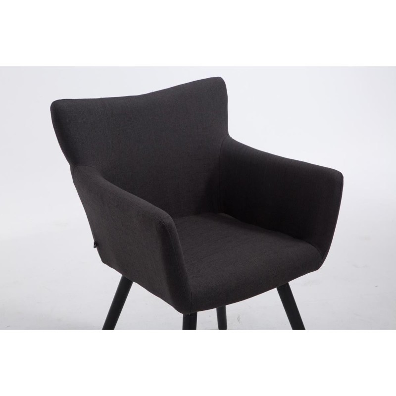 Silla de Confidente NIAGARA TELA, Patas Negras, Negro