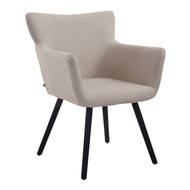 Silla de Confidente NIAGARA TELA, Patas Negras, Negro