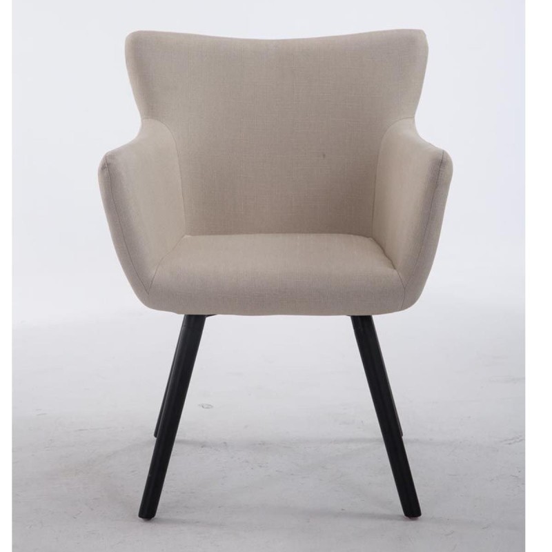 Silla de Confidente NIAGARA TELA, Patas Negras, Negro