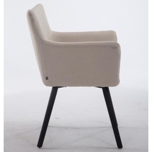 Silla de Confidente NIAGARA TELA, Patas Negras, Negro