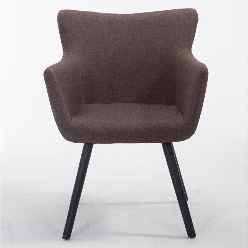 Silla de Confidente NIAGARA TELA, Patas Negras, Negro