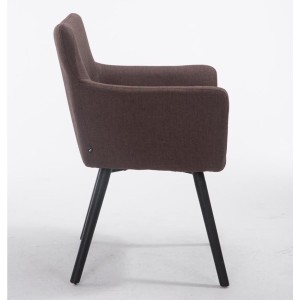 Silla de Confidente NIAGARA TELA, Patas Negras, Negro