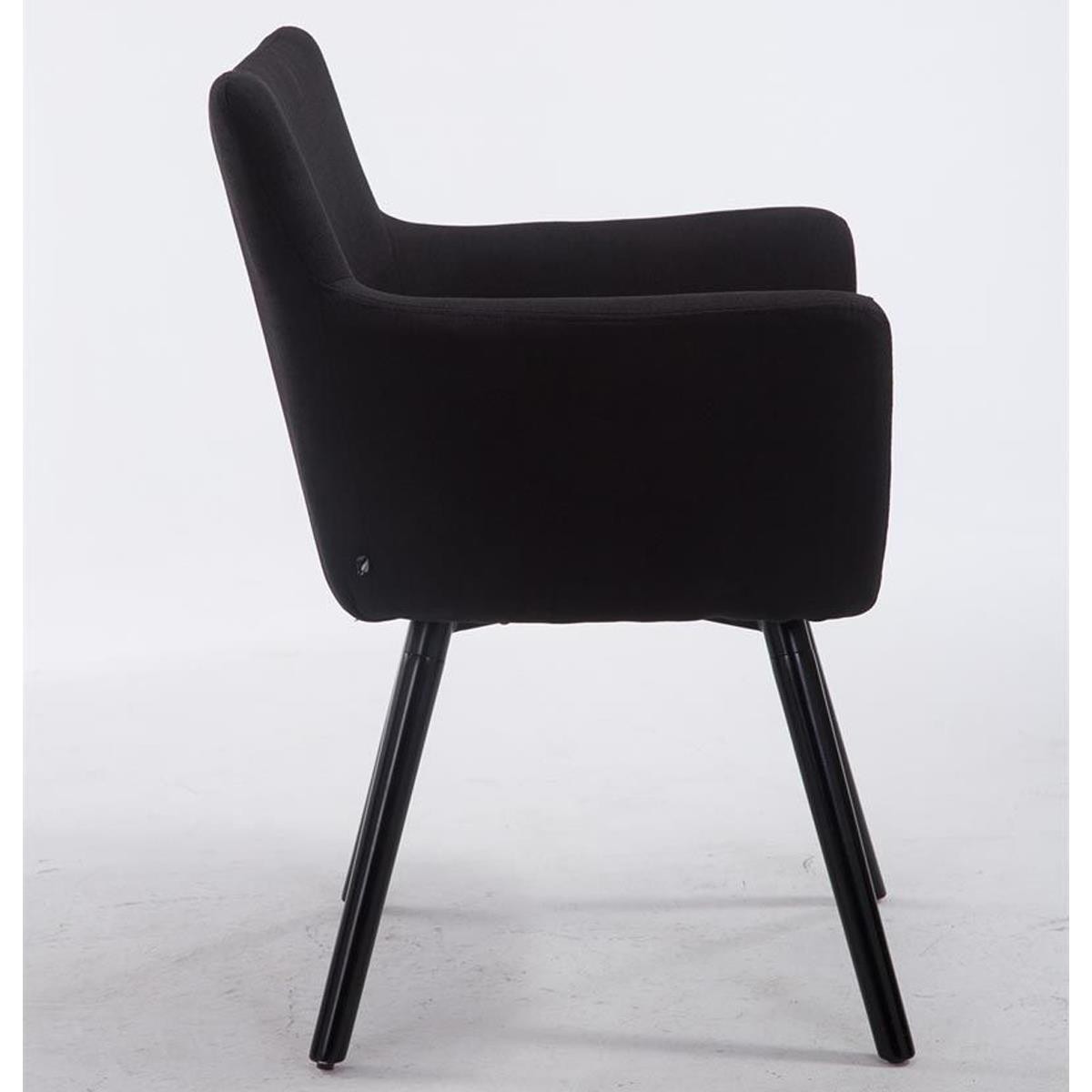Silla de Confidente NIAGARA TELA, Patas Negras, color Negro