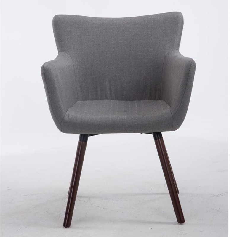 Silla de Confidente NIAGARA TELA, Patas Nogal, Negro