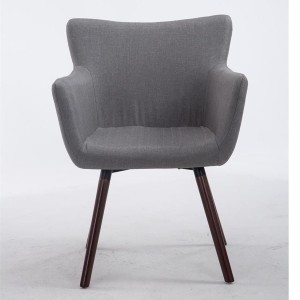 Silla de Confidente NIAGARA TELA, Patas Nogal, Negro
