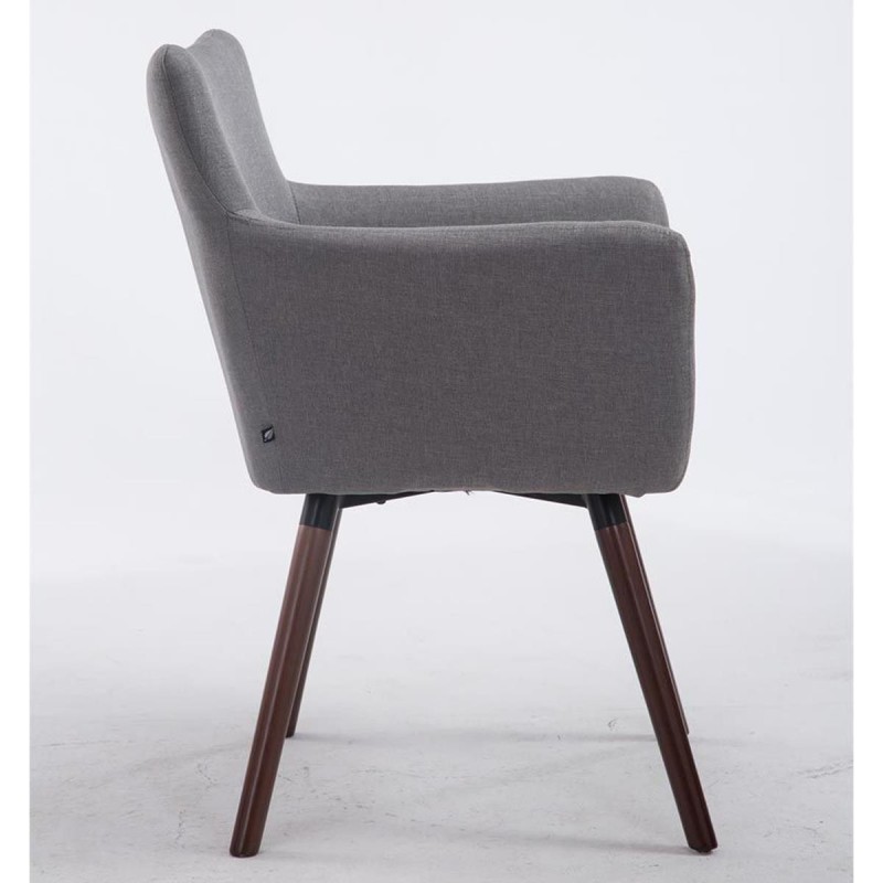 Silla de Confidente NIAGARA TELA, Patas Nogal, Negro