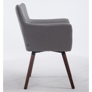 Silla de Confidente NIAGARA TELA, Patas Nogal, Negro