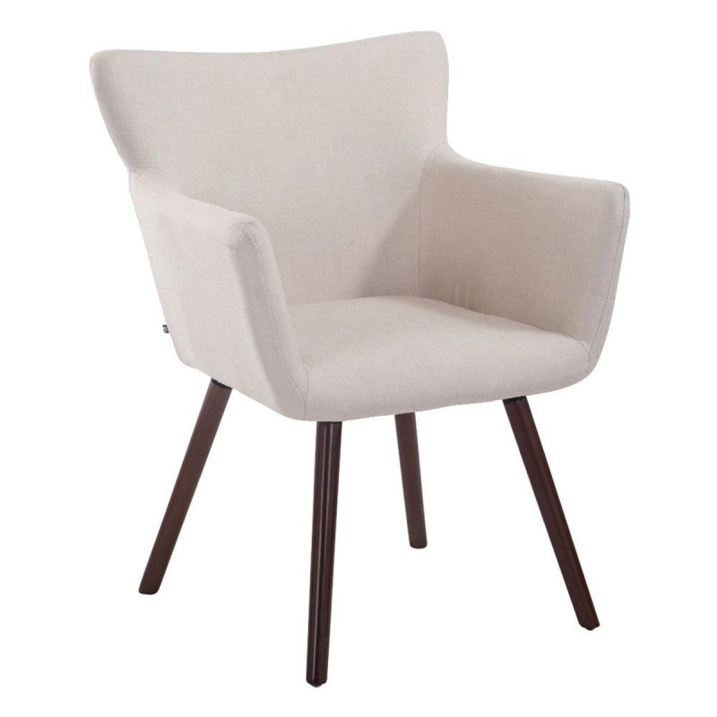 Silla de Confidente NIAGARA TELA, Patas Nogal, Negro