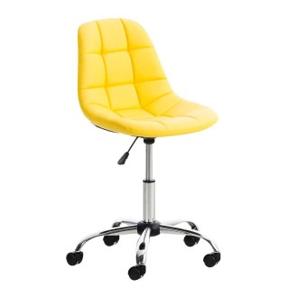 Silla de Oficina WALLY en Piel color Amarillo