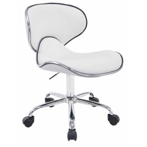Silla de Oficina CARLOS, En Piel, Color Negro