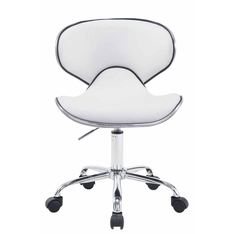 Silla de Oficina CARLOS, En Piel, Color Negro
