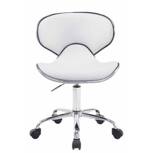 Silla de Oficina CARLOS, En Piel, Color Negro