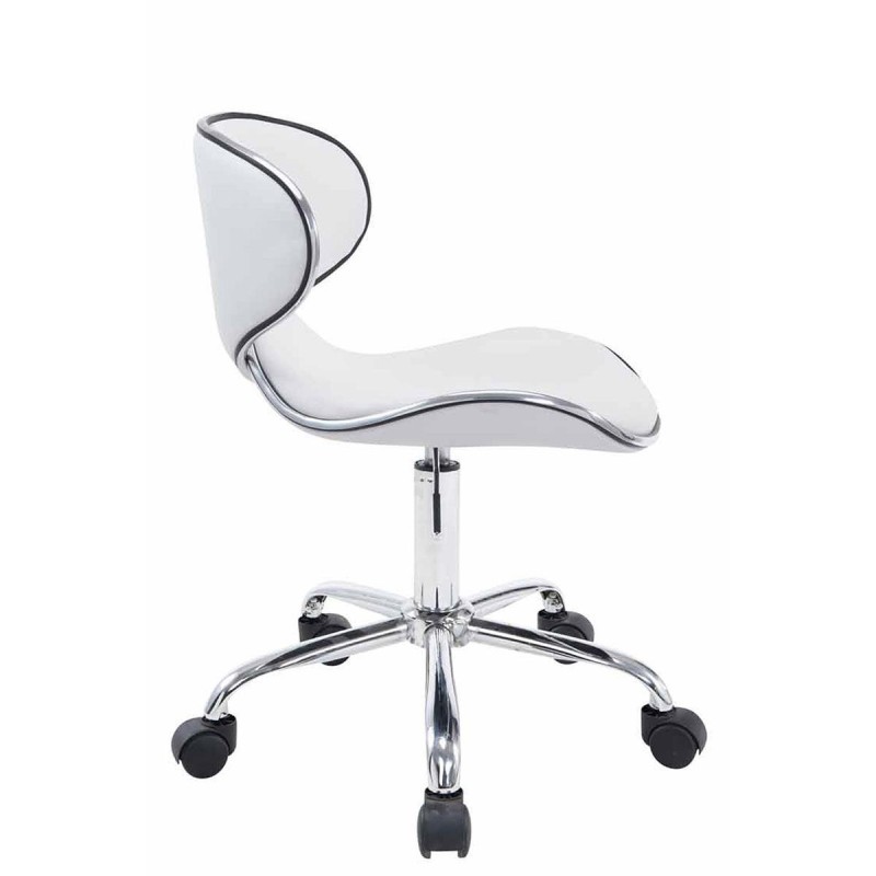 Silla de Oficina CARLOS, En Piel, Color Negro