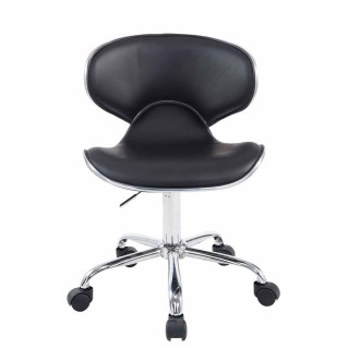Silla de Oficina CARLOS, En Piel, Color Negro 2