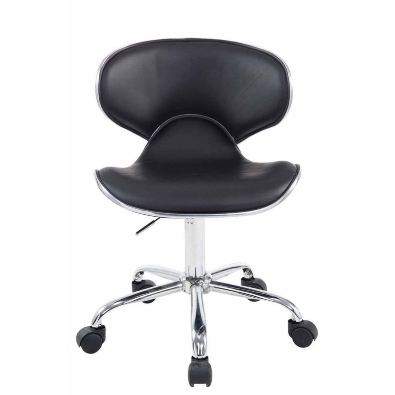 Silla de Oficina CARLOS, En Piel, Color Negro