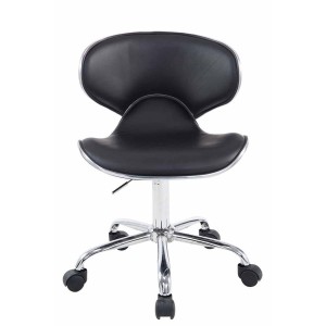 Silla de Oficina CARLOS, En Piel, Color Negro