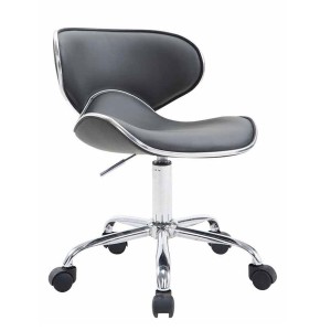 Silla de Oficina CARLOS, En Piel, Color Negro