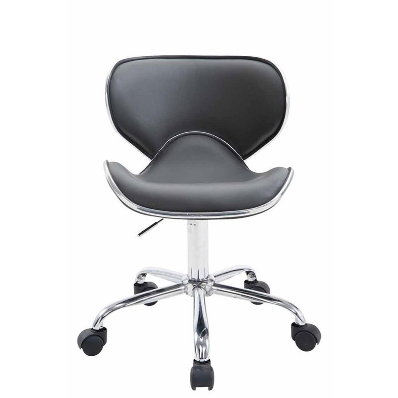 Silla de Oficina CARLOS, En Piel, Color Negro