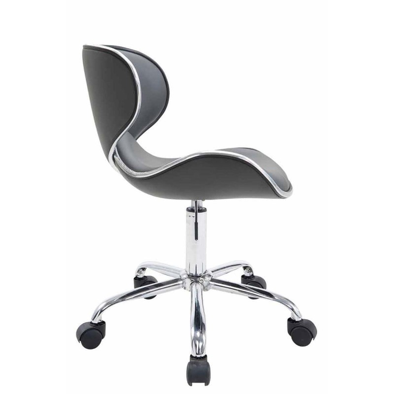Silla de Oficina CARLOS, En Piel, Color Negro