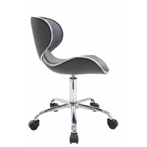 Silla de Oficina CARLOS, En Piel, Color Negro