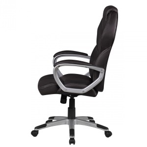 Sillón de oficina TERRY en Piel color Negro