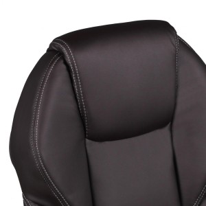 Sillón de oficina TERRY en Piel color Negro