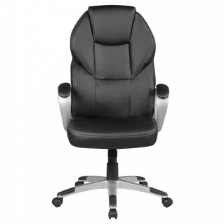 Sillón de oficina TERRY en Piel color Negro 2