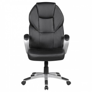 Sillón de oficina TERRY en Piel color Negro