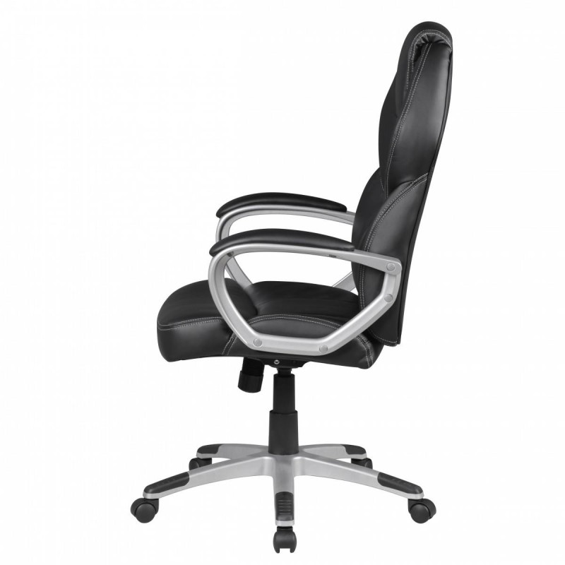 Sillón de oficina TERRY en Piel color Negro