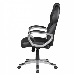 Sillón de oficina TERRY en Piel color Negro