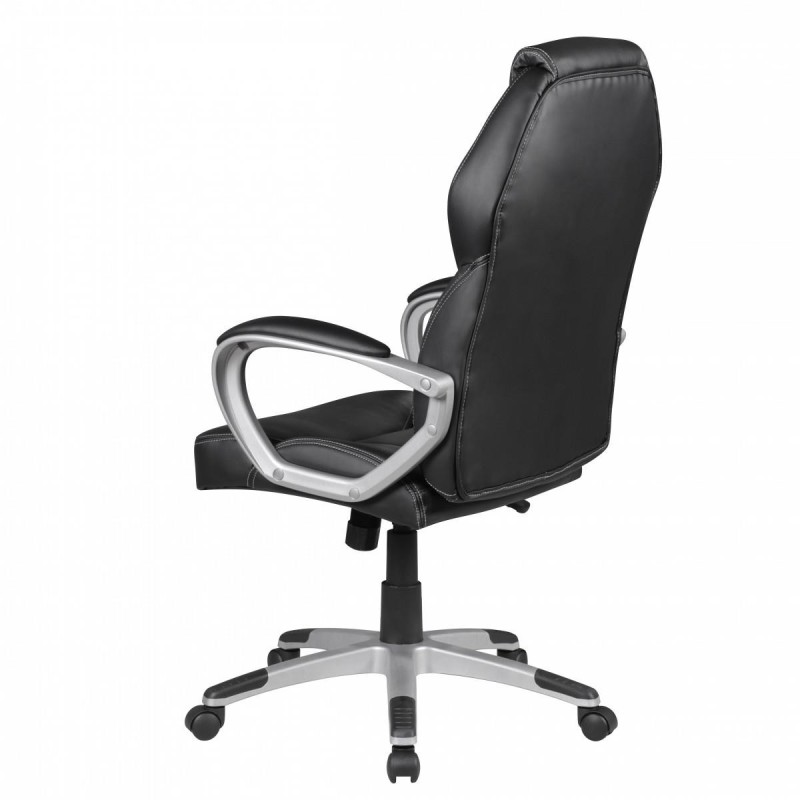 Sillón de oficina TERRY en Piel color Negro