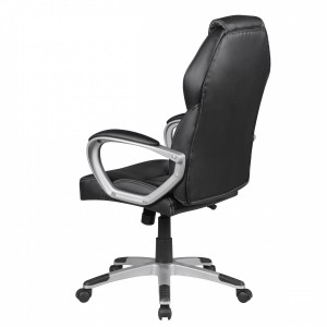Sillón de oficina TERRY en Piel color Negro