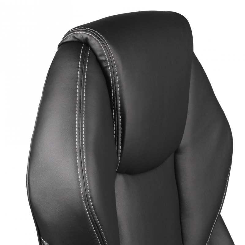 Sillón de oficina TERRY en Piel color Negro