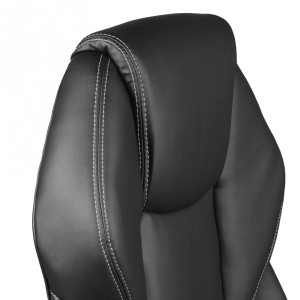 Sillón de oficina TERRY en Piel color Negro