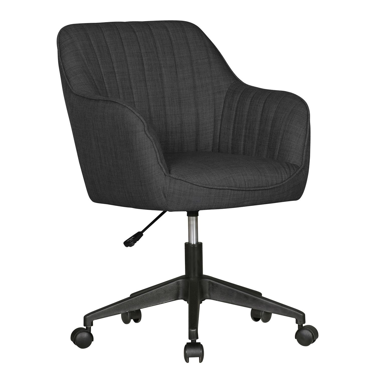 Silla de Oficina MARLA, Moderno Diseño, Tapizado en Tela, Color Negro