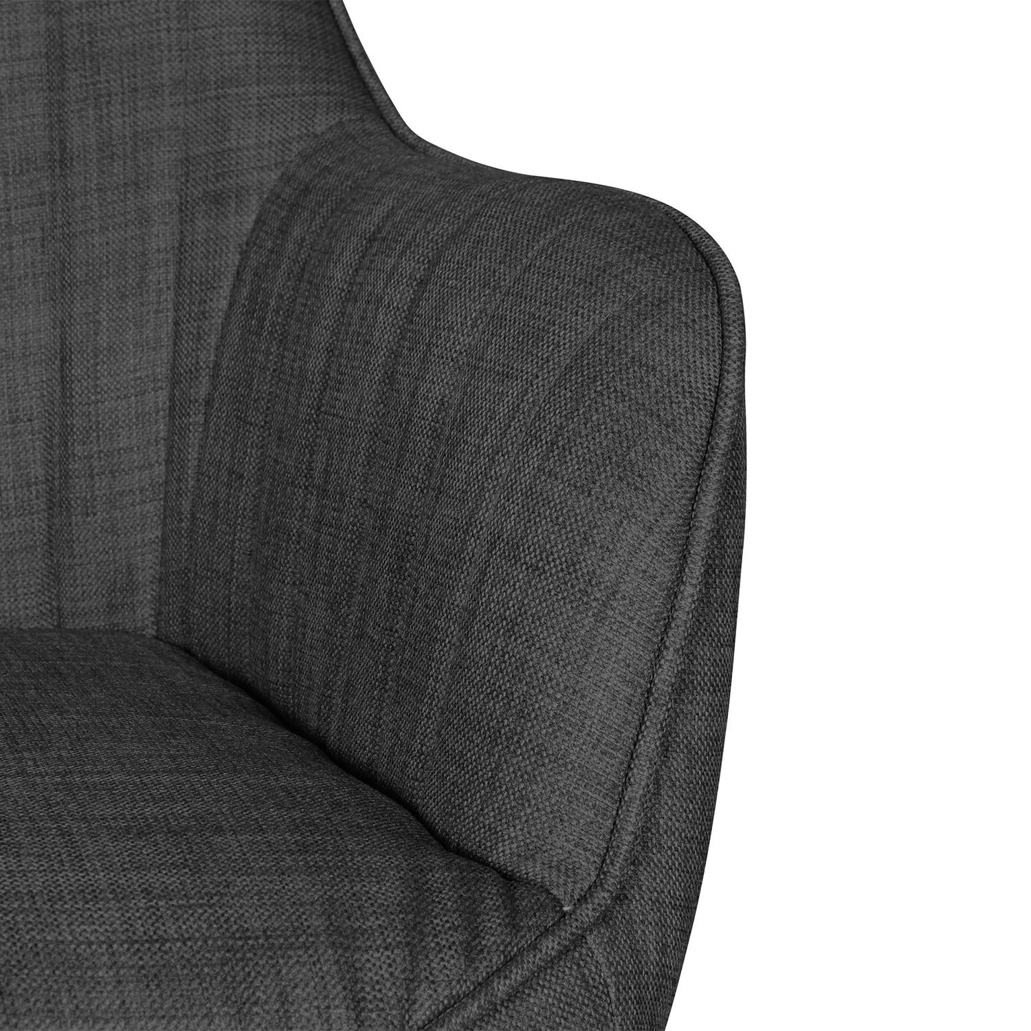 Silla de Oficina MARLA, Moderno Diseño, Tapizado en Tela, Color Negro