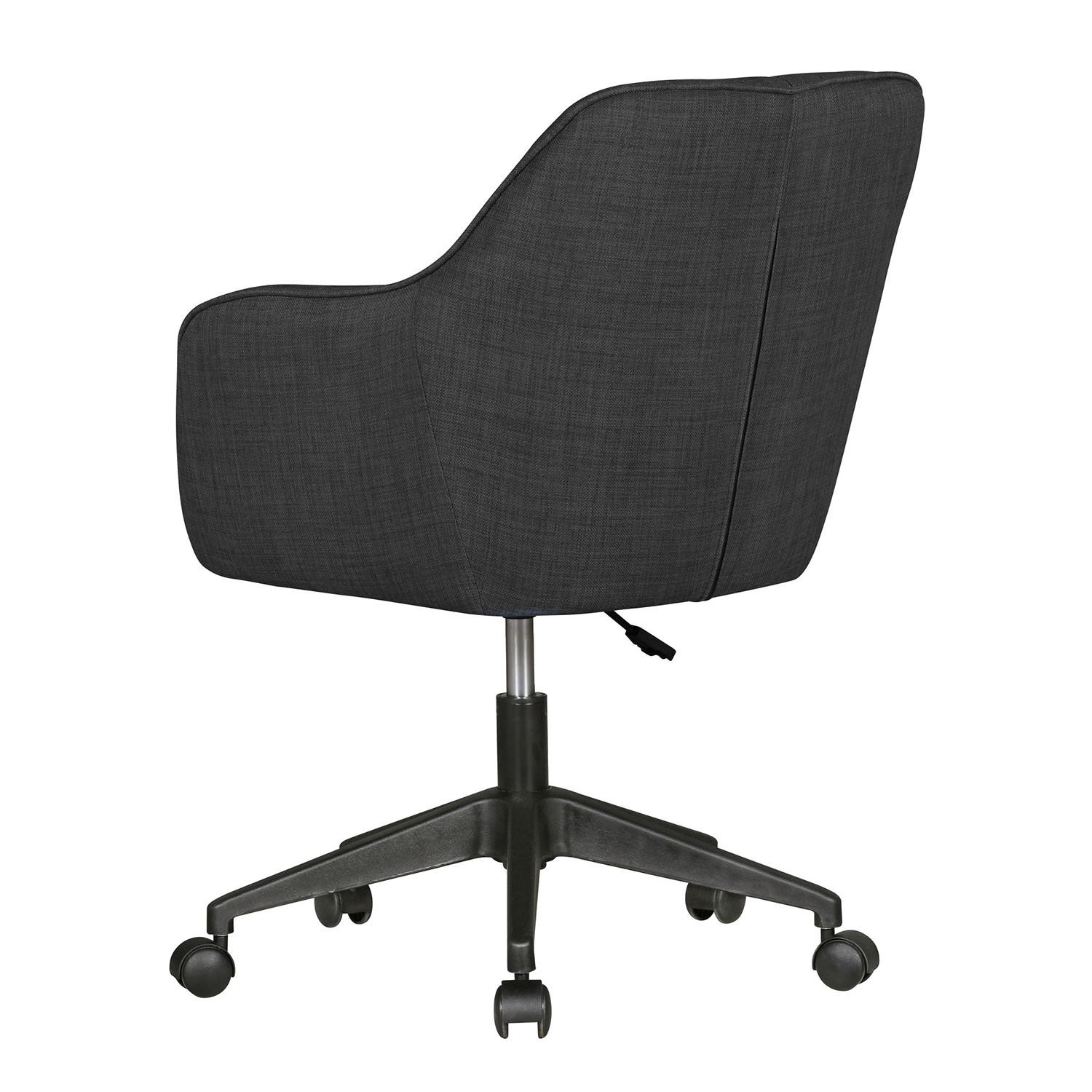 Silla de Oficina MARLA, Moderno Diseño, Tapizado en Tela, Color Negro