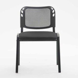 Silla de confidente MAIKEL, Apilable, Color Negro 2