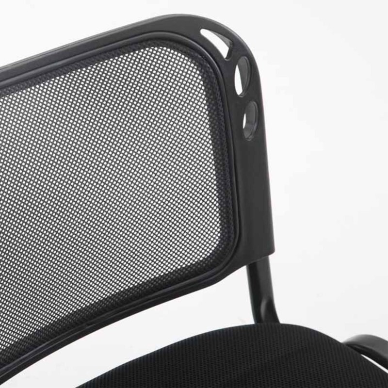 Silla de confidente MAIKEL, Apilable, Color Negro