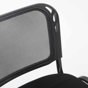 Silla de confidente MAIKEL, Apilable, Color Negro