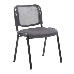 Silla de confidente MAIKEL, Apilable, Color Negro
