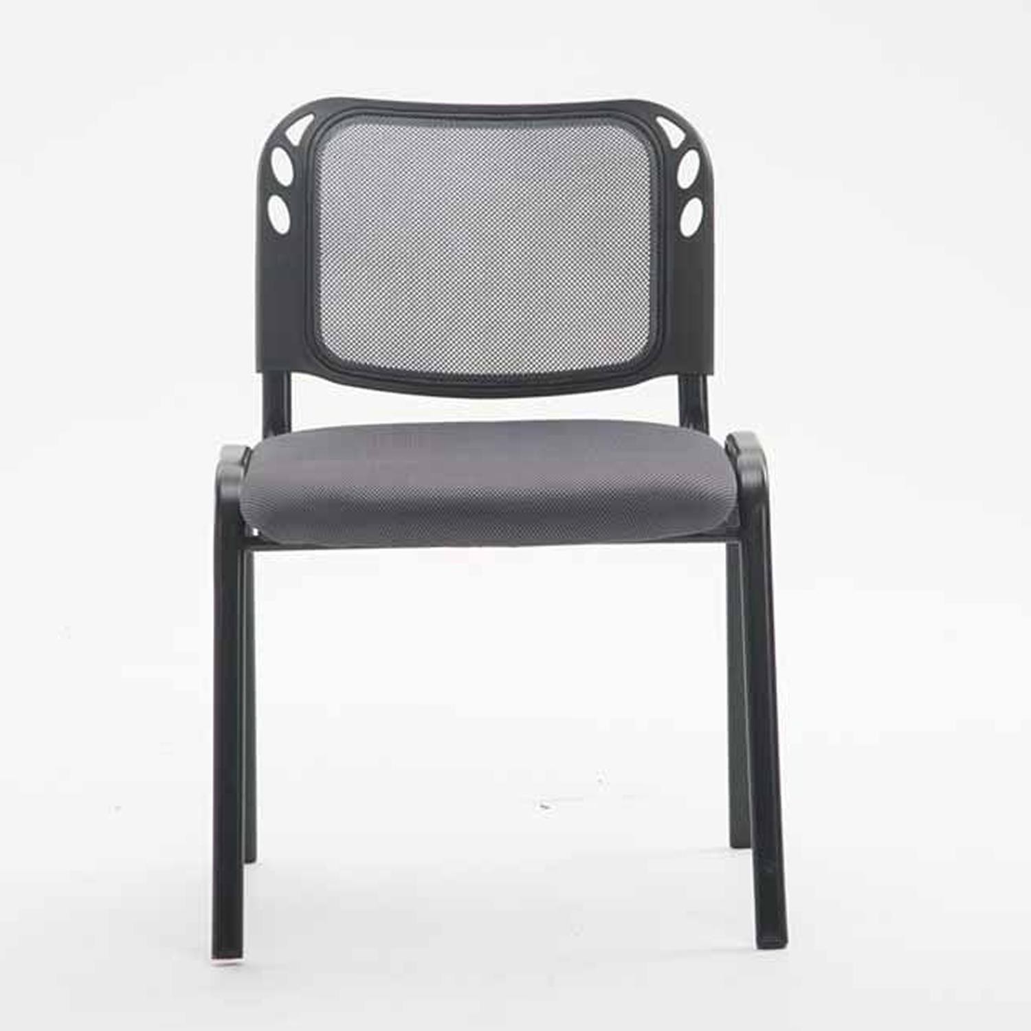 Silla de Confidente MAIKEL, Apilable, Estructura Metálica, En Tela y Malla Color Negro