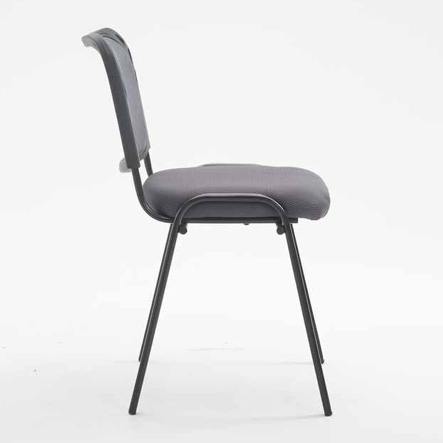 Silla de Confidente MAIKEL, Apilable, Estructura Metálica, En Tela y Malla Color Negro