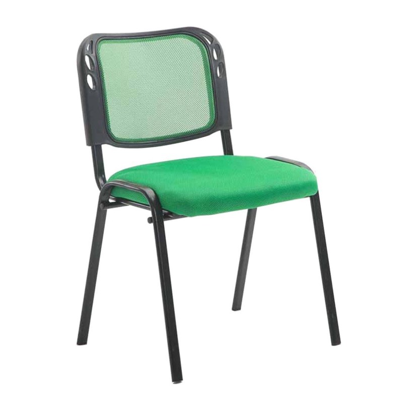 Silla de confidente MAIKEL, Apilable, Color Negro
