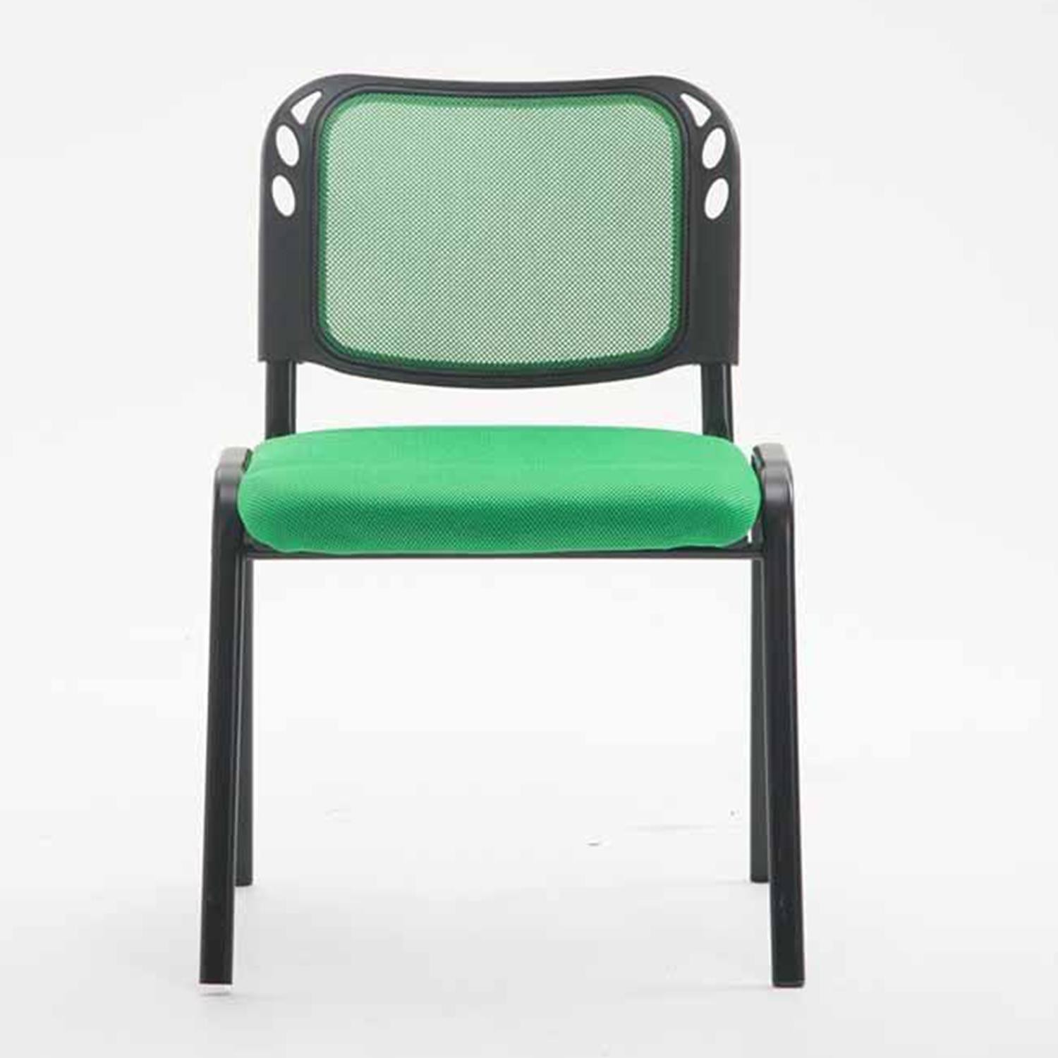 Silla de Confidente MAIKEL, Apilable, Estructura Metálica, En Tela y Malla Color Negro